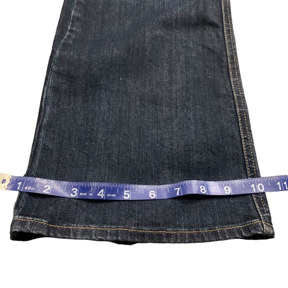 7 for all mankind Women'A' pocket flare jeans low rise dark wash Size 32 !! - Picture 8 of 14